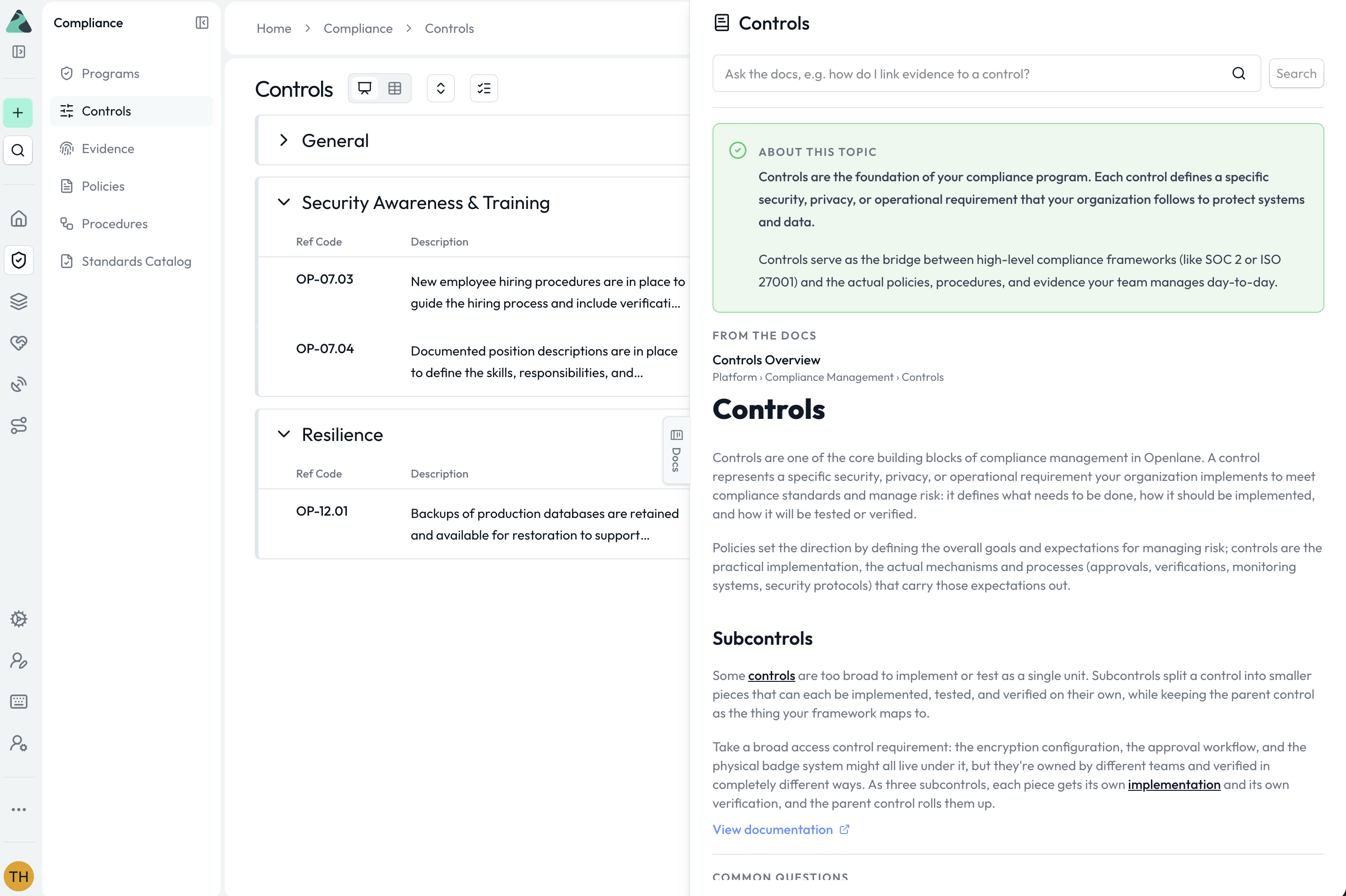 console embedded docs